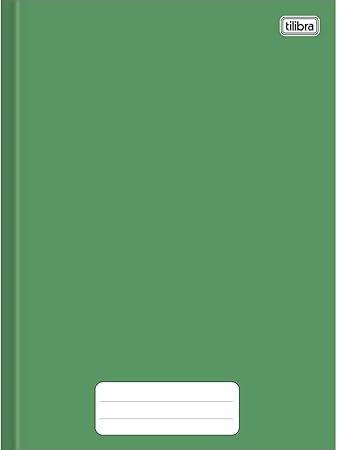 Tilibra - Caderno Brochura Capa Dura 1/4 Pequeno, Pepper, 14x20cm, Verde, 80 Folhas
