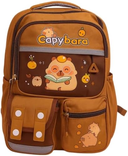 Kit Escolar Completo Capivara – Mochila com 6 Divisórias + Lápis, Caderno, Canetas e Acessórios
