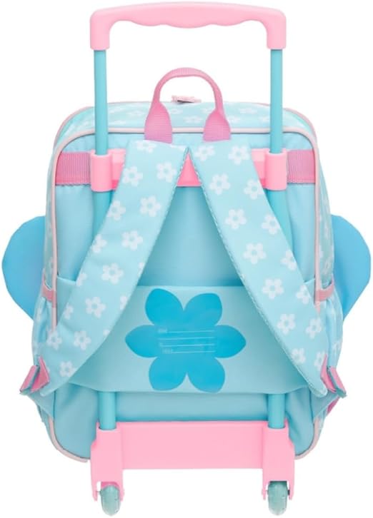 Mochila Escolar Infantil Bolsa c Rodinhas Menina Borboleta