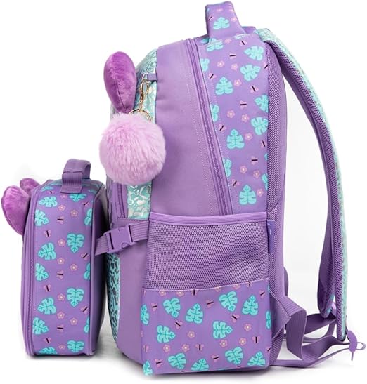 Mochila infantil, Kit Escolar 3 Peças, Mochila com Lancheira e Estojo, para Crianças Acima de 1,2m