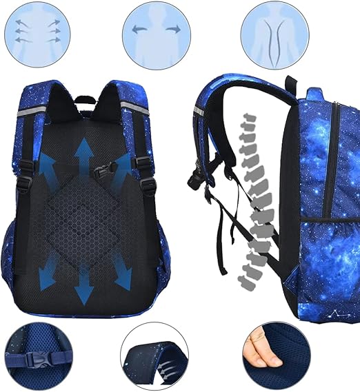 Mochila Masculina Bolsa Escolar Infantil Meninos Grande Espaço