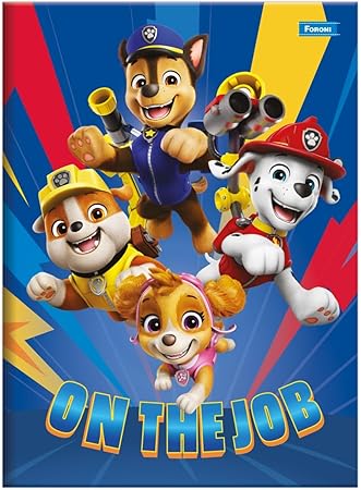 Caderno Brochura, Foroni, 1/4, Capa Dura, Patrulha Canina, 48 Folhas