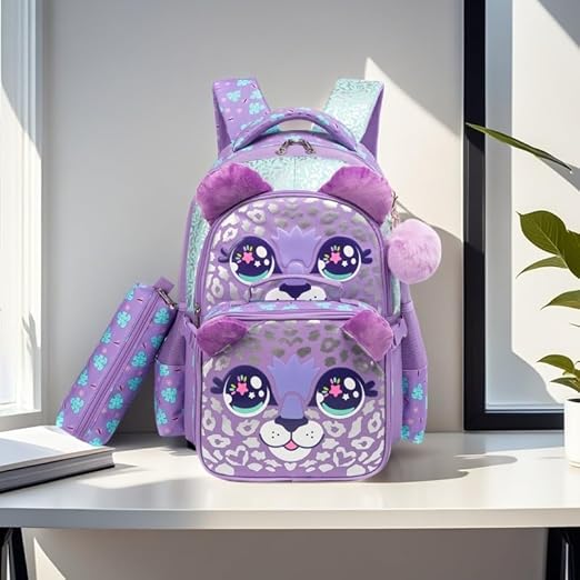 Mochila infantil, Kit Escolar 3 Peças, Mochila com Lancheira e Estojo, para Crianças Acima de 1,2m