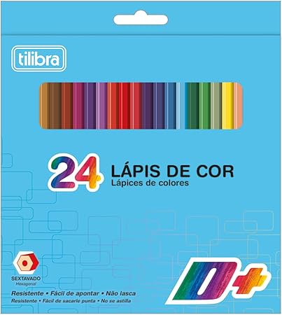 Tilibra - Lápis de Cor 24 Cores Sextavado D+