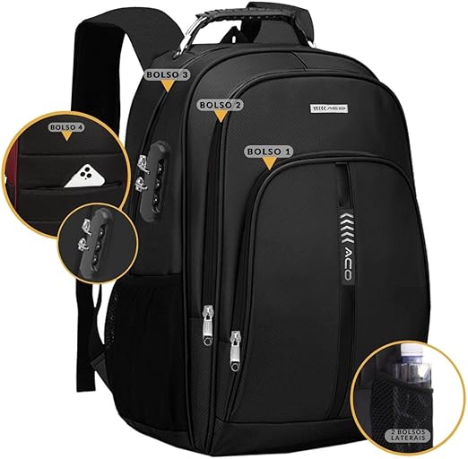 Mochila Masculina Feminina Notebook Anti Furto Reforçada Semi Impermeável Escolar Faculdade