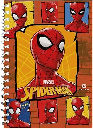 Caderno Universitário, Culturama, Capa Dura, Homem Aranha, 80 Folhas, Unidade, 21x27cm