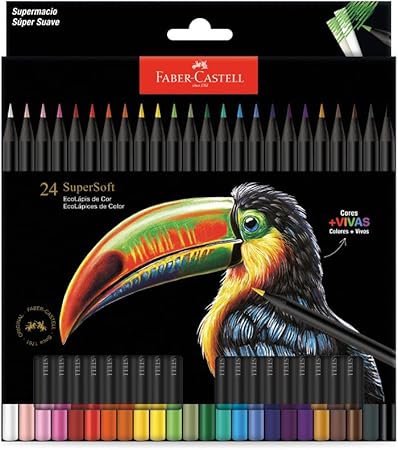 Lápis De Cor, Faber-Castell, Ecolápis Supersoft, 210724, 24 cores