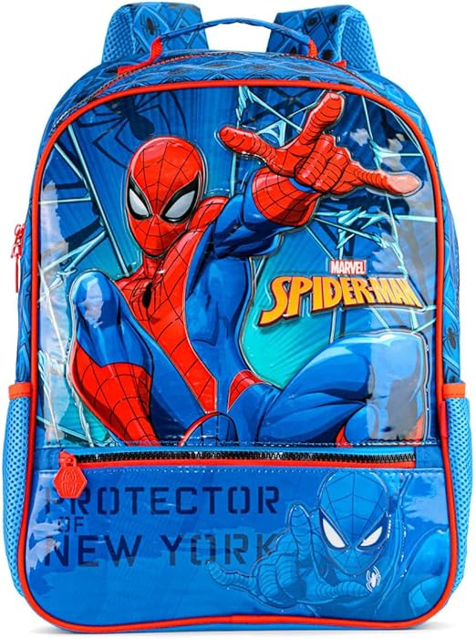Mochila Escolar Xeryus 16 Spider Man 14932 Azul - Infantil - Único - Azul